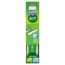 Swiffer Starter Kit Preassemblato-Scopa con 1Manico+8Panni Catturapolvere+3Panni Umidi Lavapavimenti